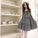 Get trendy with Night Night Gingham Cotton Dress -  available at Peiliee Shop. Grab yours for $19.90 today!