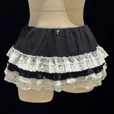 KittenClaw Vintage Lace Cross 100% Cotton Bloomers Skirt