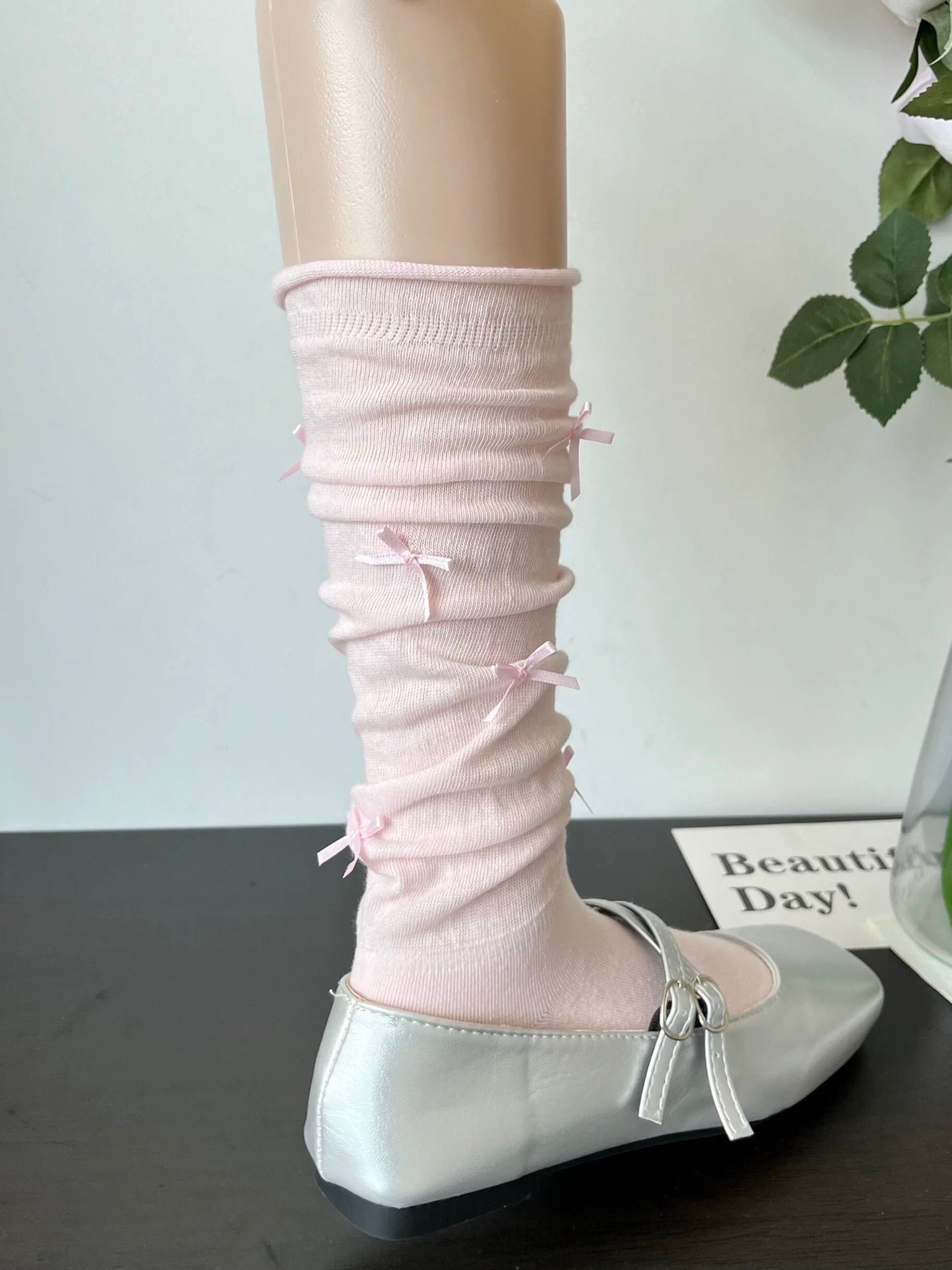 Get trendy with Pastel Ballet Core Small Ribbons Socks - Accessories available at Peiliee Shop. Grab yours for $6.50 today!