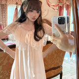 Inès Blossom Lace Nightdress Home Sleepwear