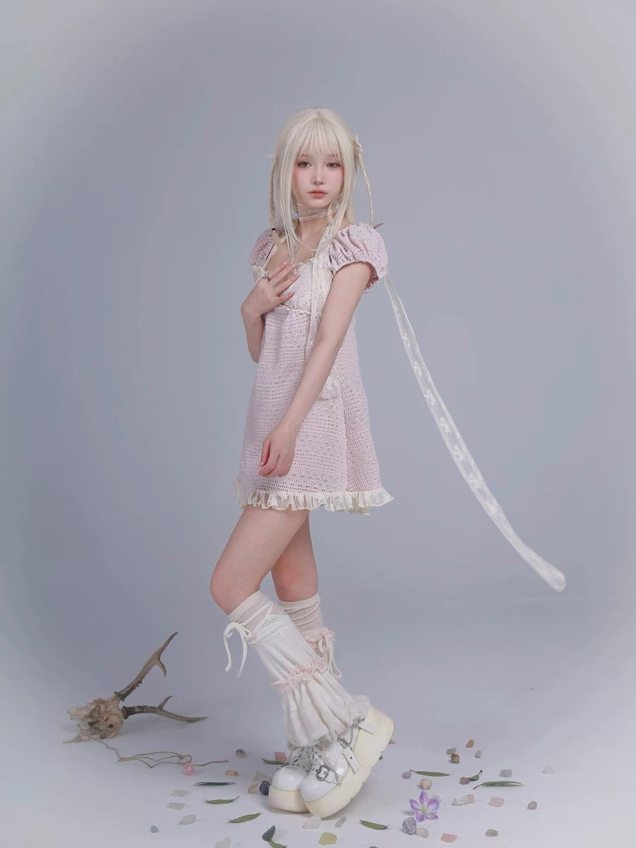 Get trendy with Rose Island AW24 Elf Guardian - Sakura Fairy Mini Dress - Crop Top available at Peiliee Shop. Grab yours for $46 today!