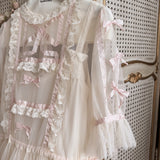 Sublunary Fake Heart Silk Dress Gown Set