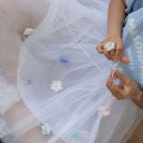 [Hand Knitted] Sakura season soft flower knitted ring