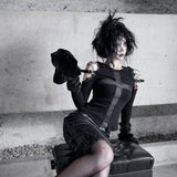 [Blood Supply] Shadow Stalker Gothic Faux Wool Base Shirt