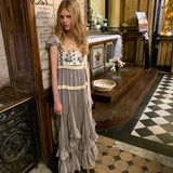[Pre-order 15% At Checkout] UNOSA Lavender Veil Layered Panel Chiffon Dress
