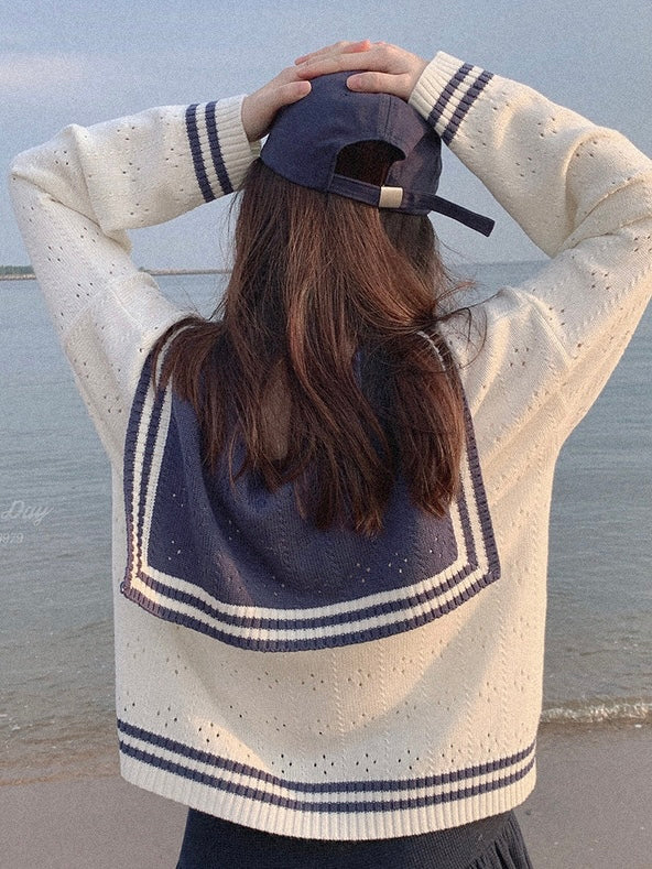 Get trendy with Sailor Girl’s Autumn Knitting Wear Sweater Cardigan - Sweater available at Peiliee Shop. Grab yours for $25.50 today!