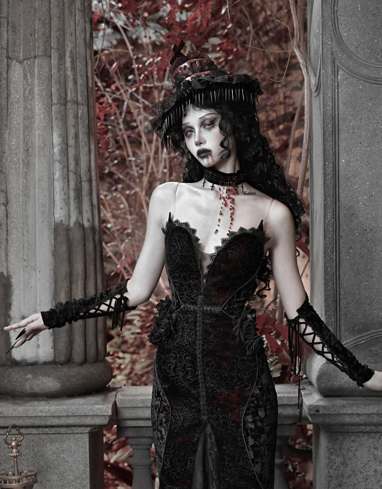 gothic evening dresses by Blackwood Castle this plus Black Velvet Gothic Maxi Dress