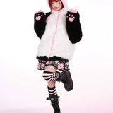 Get trendy with Evil Tooth Kawaii Panda Look Faux Fur Hoodie Coat Christmas -  available at Peiliee Shop. Grab yours for $78 today!
