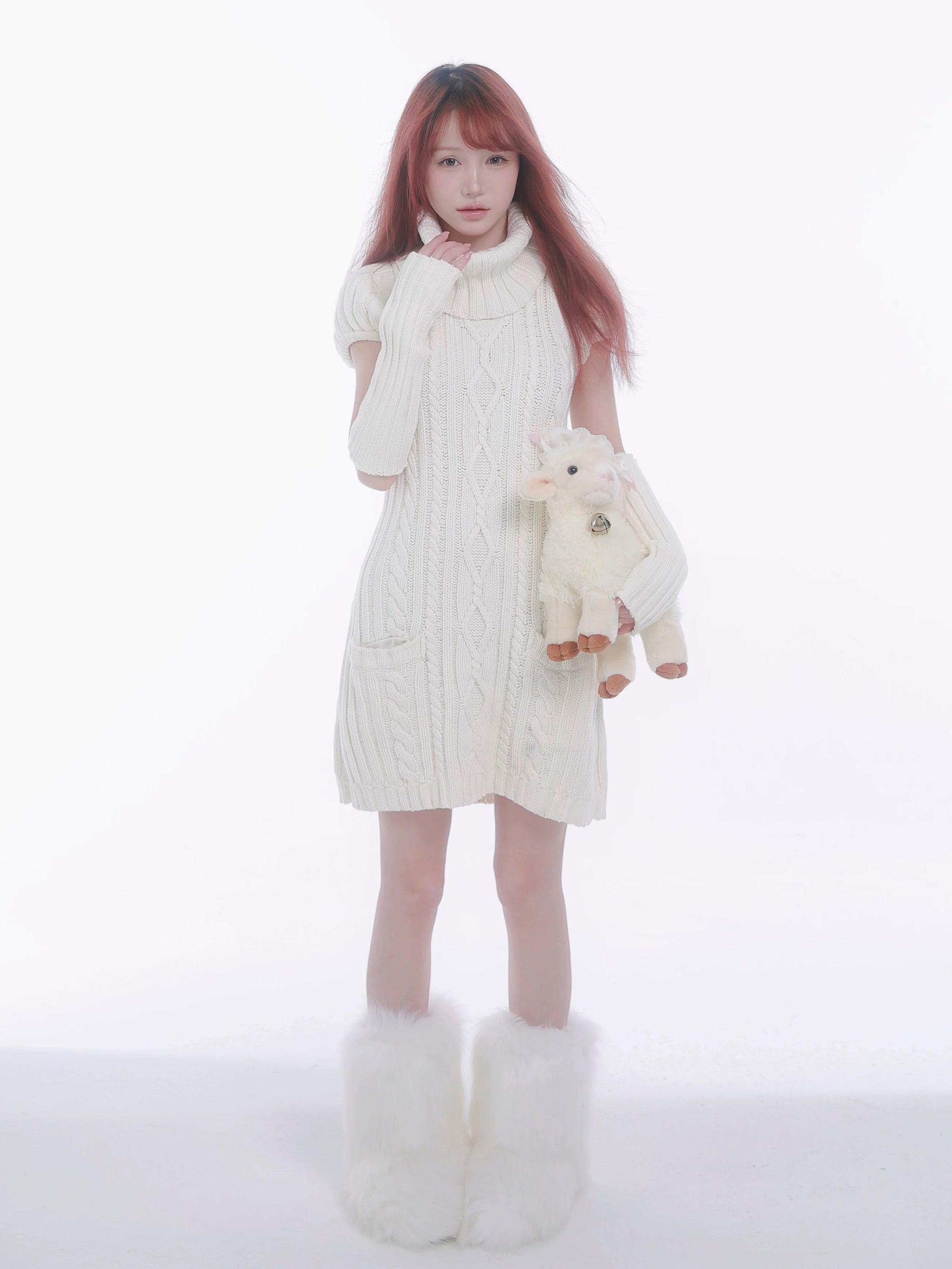 Get trendy with Rose Island Soft Snow White Princess Knitting Dress with removable collar - Dresses available at Peiliee Shop. Grab yours for $69 today!