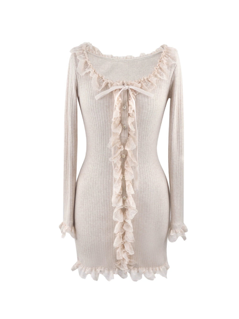 [Mummy Cat] Ballet Lace Knit Dress - Premium  from Mummy Cat - Just $47! Shop now at Peiliee Shop