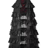 Blood Supply Christmas At Vampire Castle Layered Skirt