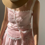 Get trendy with [Tailor Made] Sakura Cottage Crop Top Set -  available at Peiliee Shop. Grab yours for $38 today!