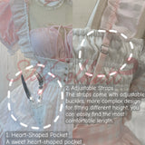 Silly Solkatt Alice’s Little Secret Blue Gingham Apron Set