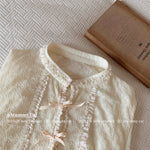 Get trendy with [Mummy Cat] Soft Rose Ribbon Lace Shirt - Clothing available at Peiliee Shop. Grab yours for $42 today!