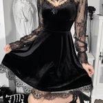 Get trendy with My Gothic Soul Lace Mini Dress -  available at Peiliee Shop. Grab yours for $25 today!