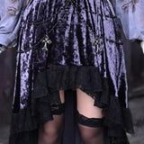 Get trendy with [Blood Supply] Moon Goddess Velvet Corset Top - Clothing available at Peiliee Shop. Grab yours for $42 today!