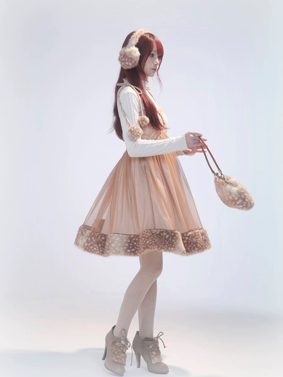 Get trendy with [Rose Island] Fairy Spirit Deer in snow land dress -  available at Peiliee Shop. Grab yours for $64 today!