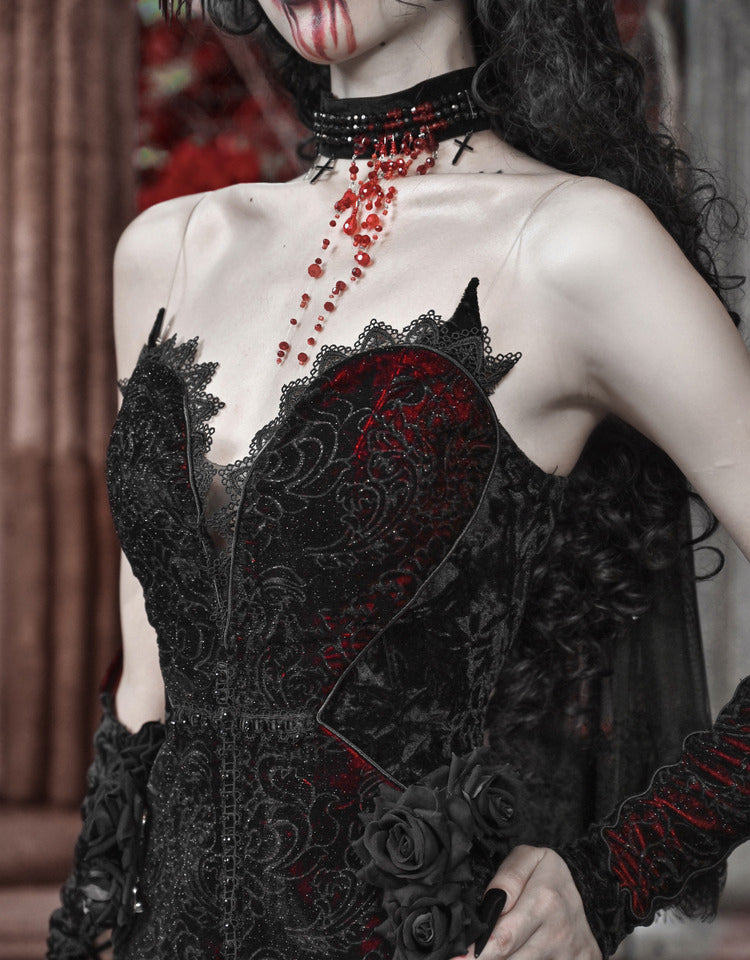 dark blood red dress Mermaid Scoop Cross Back Dark Red Prom Dress with Sequined PG609 US0 / As Picture