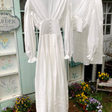 [Tailor Made] Morning Dew Handmade Cotton Bridal Maxi Dress