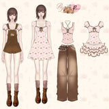 [Peiliee x Rose Island Exclusive] Deer Ballet Fawn Core Cotton Mini Dress