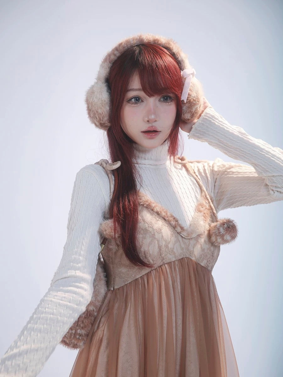 Get trendy with [Rose Island] Fairy Spirit Deer in snow land dress -  available at Peiliee Shop. Grab yours for $64 today!