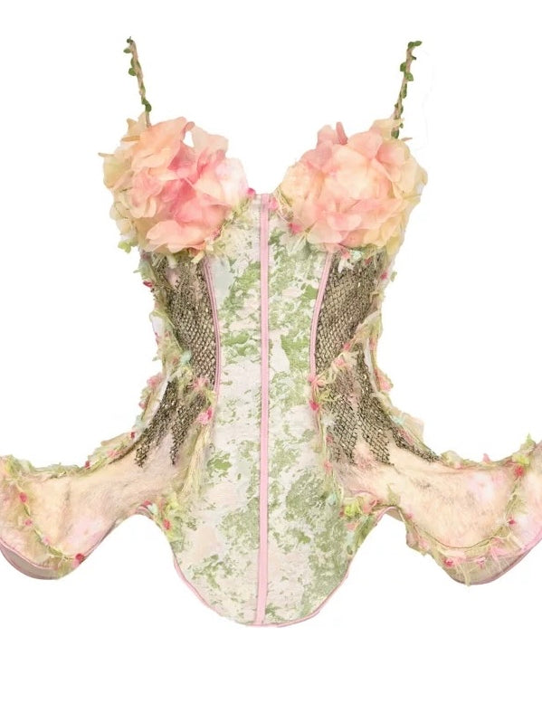 [Blood Supply] Forest Spirit • The Flower Goddess Corset Set
