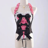 Get trendy with [PeilieeShop x Stasera] Ribbon Poem Handmade Corset Top Christmas -  available at Peiliee Shop. Grab yours for $65 today!