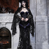 Blood Supply Moon Funeral Beaded Lace Cape