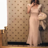 Get trendy with Mon Chérie Belle Charm Satin Midi Dress Evening Dress Christmas - Dresses available at Peiliee Shop. Grab yours for $36 today!