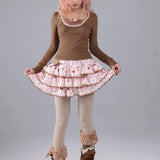 Rose Island Deer Core Layer Mini Skirt