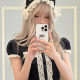 [Limited Edition] KittenClaw Black Vintage Lace Cat Ear Headdress