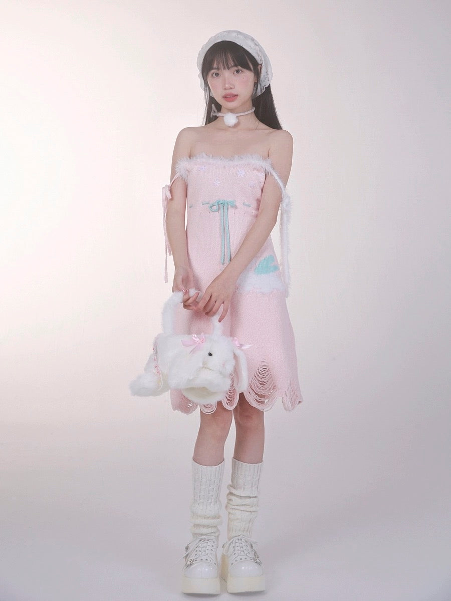 Get trendy with [Rose Island] Bunny Elf Knitted Dress -  available at Peiliee Shop. Grab yours for $71 today!