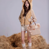 Rose Island Forest Fawn Deer Knit Tote Bag