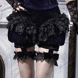 Blood Supply Moon Funeral Velvet Widow Bloomers Shorts