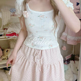 Get trendy with Floral Garden cotton shirt - Crop Top available at Peiliee Shop. Grab yours for $18.60 today!