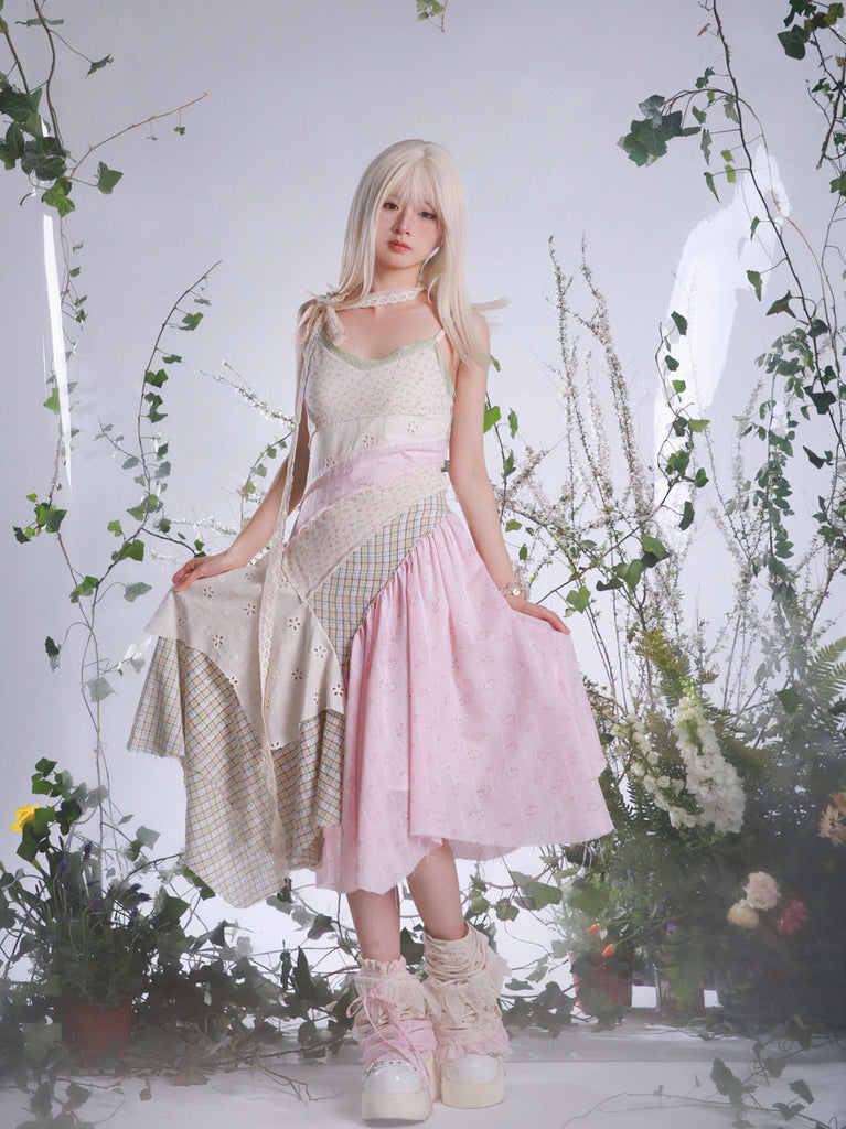 Get trendy with [Rose Island] Cottage Garden Floral Midi Dress Fairy Core - Dress available at Peiliee Shop. Grab yours for $79.90 today!