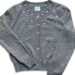 Get trendy with [Pacific Position] My Heart Is Full Of Dreams Grey Pearls and Cashmere Blend Cardigan Christmas - Cardigan available at Peiliee Shop. Grab yours for $58 today!