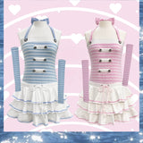Evil Tooth Sailor Girl Halter Dress Set Pink