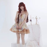 [Rose Island] Rosy Dusk Ruffle Tulle Dress