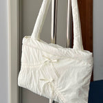 Get trendy with Ballet Core Ribbon Tote Bag - Bag available at Peiliee Shop. Grab yours for $19.90 today!