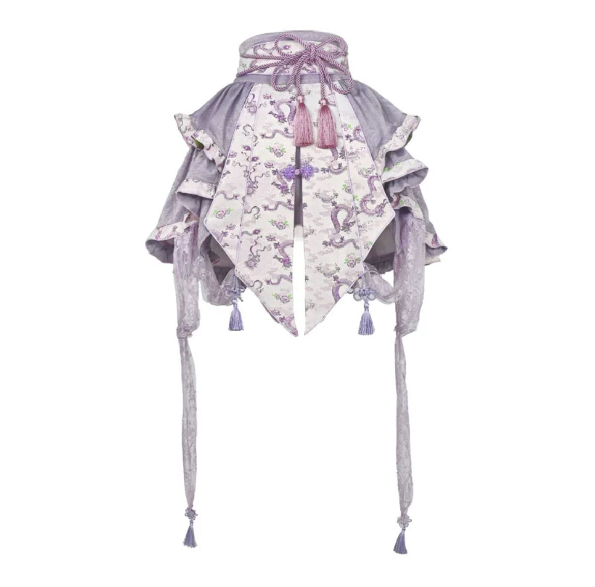 Get trendy with [Blood Supply] Dragon Wisteria Lolita Fashion Set Mini Skirt - Skirt available at Peiliee Shop. Grab yours for $59 today!