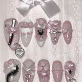 [Customizable] Sweet But Psycho Hand-Painted Press On Nail Set