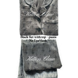 KittenClaw Dark Grey Dream Cross Pajamas Set