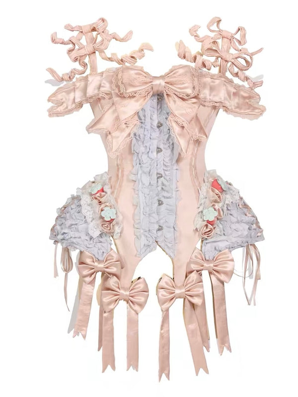 Blood Supply Pink Baroque Cake and Ribbon Corset