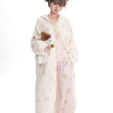 Canmi’s Teddy Dream Cozy Hooded Oversized Sleep Robe