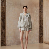 Fa Sogno Frosted Petal Shirt Mini Dress