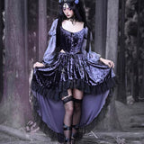 Get trendy with [Blood Supply] Moon Goddess Velvet Trailing Lace Skirt - Clothing available at Peiliee Shop. Grab yours for $41 today!