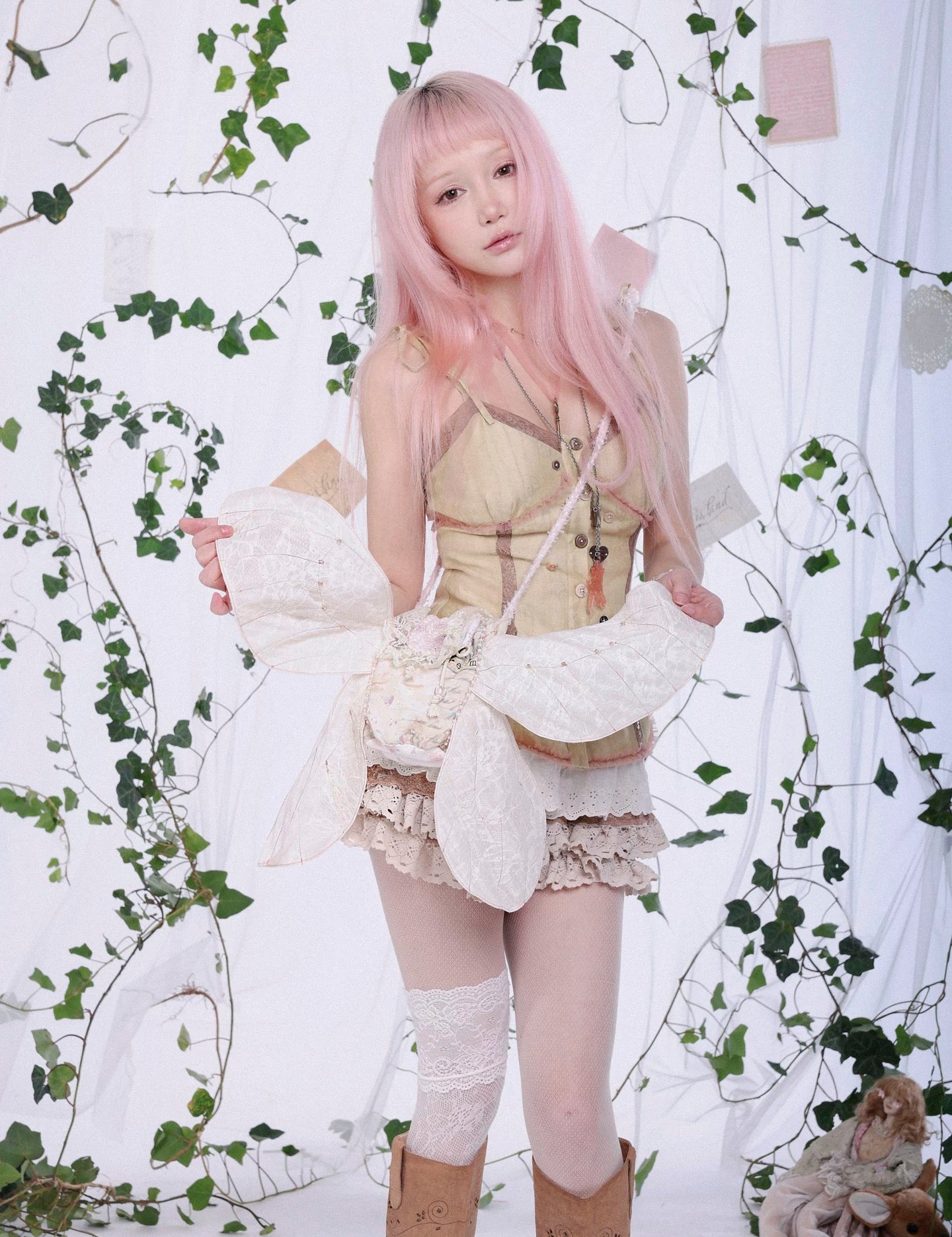 Rose Island Fairy Whisper Cicada  Wings Shoulder Bag