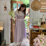 Customized Sewing Diary Handmade Lavender Moon Cotton Dress