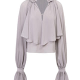 [Pre-order 15% At Checkout] SPOII UNOSA Clair de Romance Ruffle Sleeve Blouse